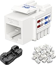 50-Pack 10Gbps Cat6 Keystone Jacks for Patch Panel and Wall Plate