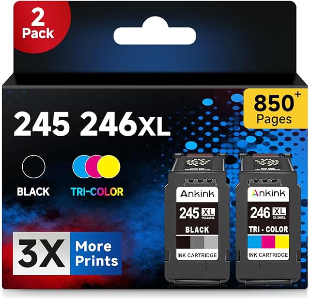 Black ink cartridge replacement for compatible printers