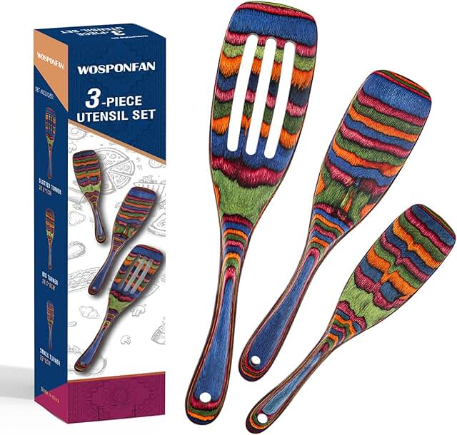 Wooden Spurtle Set for Cooking and Serving