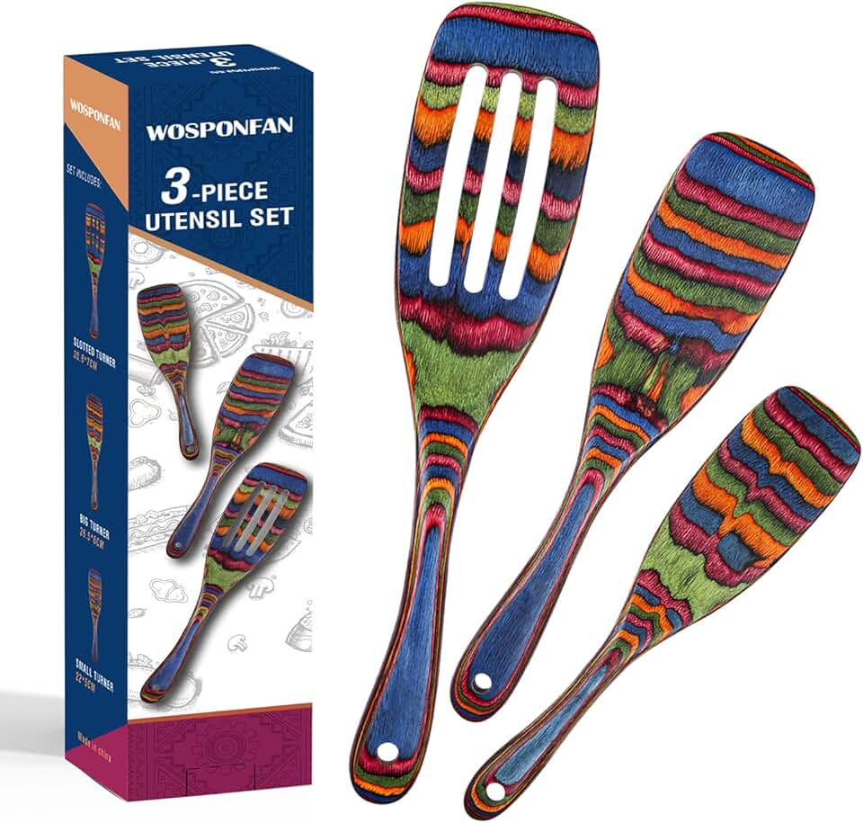 Wooden Spurtle Set for Cooking and Serving