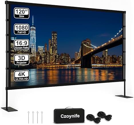 120-inch Portable Outdoor and Indoor Projector Screen