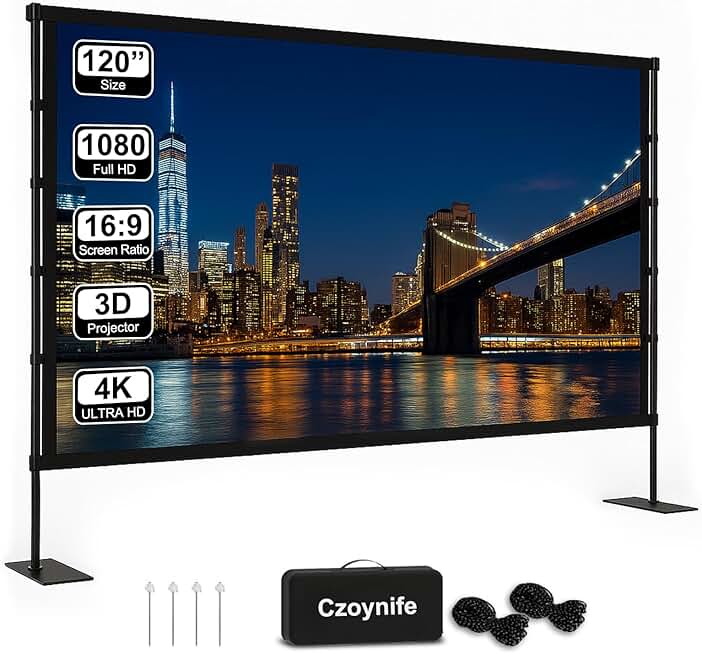 120-inch Portable Outdoor and Indoor Projector Screen