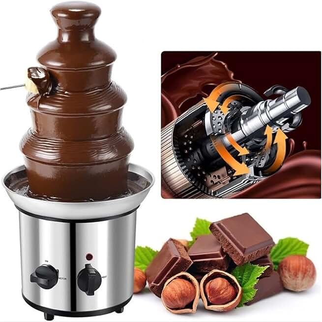 4-Tier Electric Chocolate and Cheese Fountain
