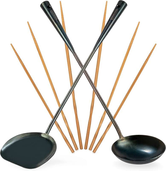 Stainless Steel Hammered Double Handle Griddle Pan