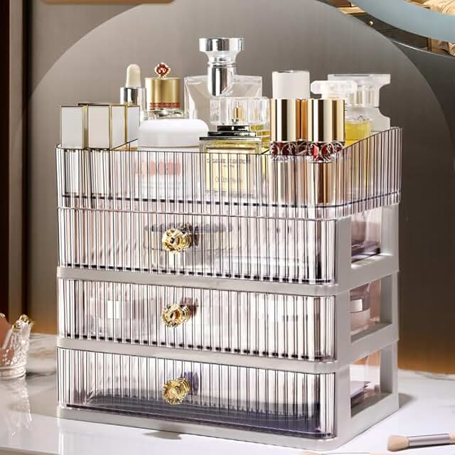 Makeup Organizer with 3 Large Drawers for Cosmetics
