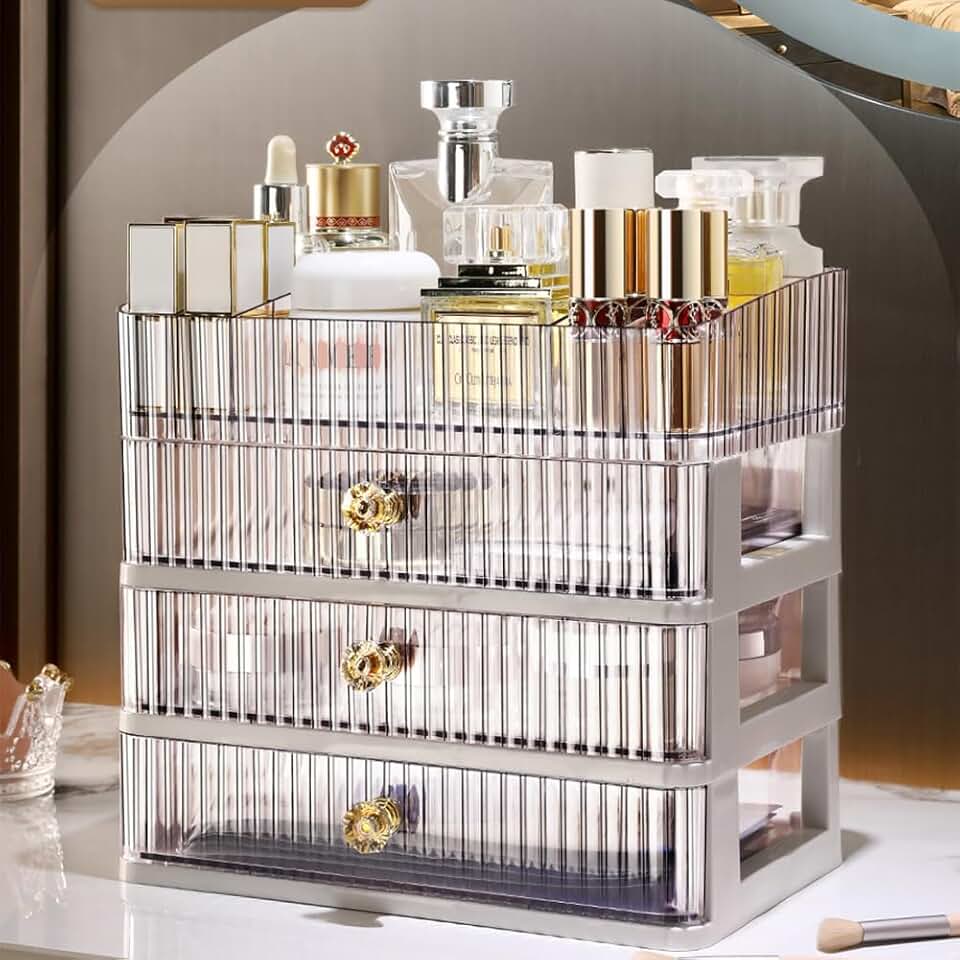 Makeup Organizer with 3 Large Drawers for Cosmetics