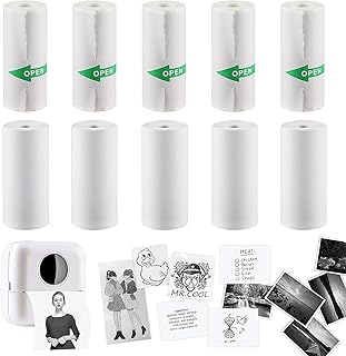 10 Rolls Thermal Inkless Printing Paper for Mini Sticker and Receipt Printer