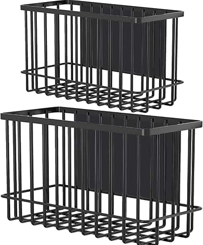 Two Magnetic Basket Organizers for Refrigerator and Office