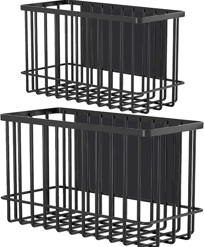 Two Magnetic Basket Organizers for Refrigerator and Office