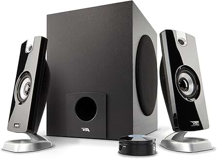 2.1 Speaker System with Subwoofer, 18W, Easy Setup