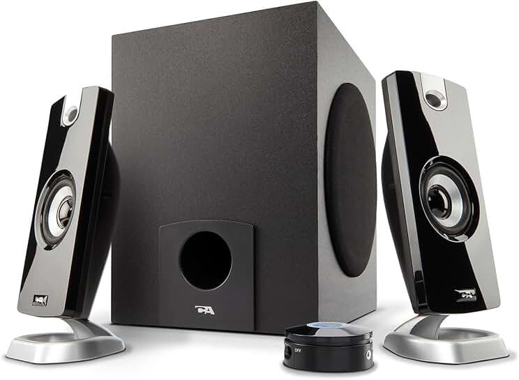 2.1 Speaker System with Subwoofer, 18W, Easy Setup