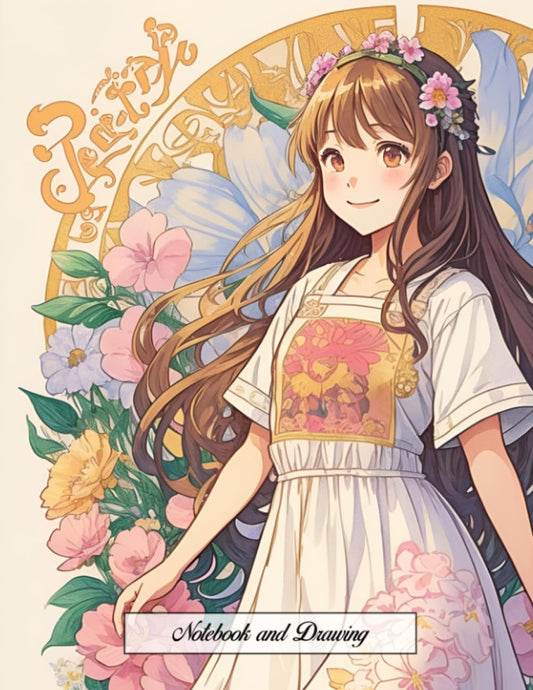 Sketch Book 8.5x11 120 Pages Girl Cover