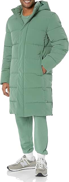 Men's Hooded Long Puffer Coat
