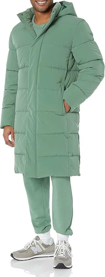 Men's Hooded Long Puffer Coat
