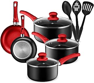 11-Piece Aluminum Nonstick Cookware Set
