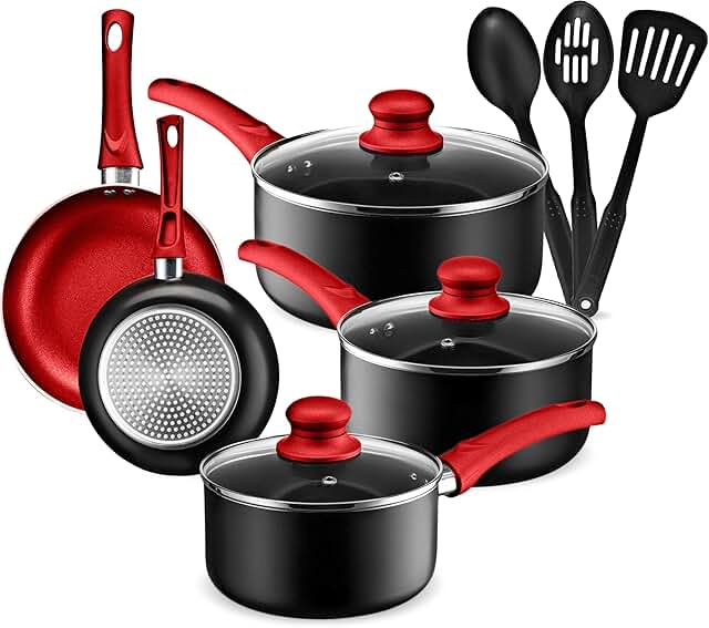11-Piece Aluminum Nonstick Cookware Set