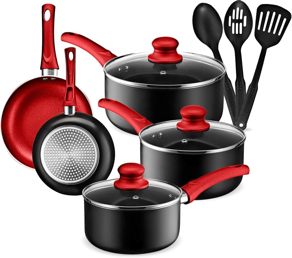 11-Piece Aluminum Nonstick Cookware Set