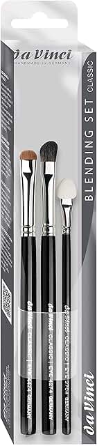 Three-piece da Vinci blending brush set with instructions