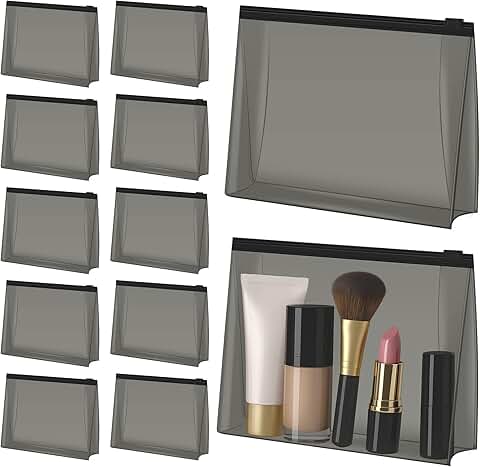 80 Clear Small Travel Makeup and Toiletry Bags