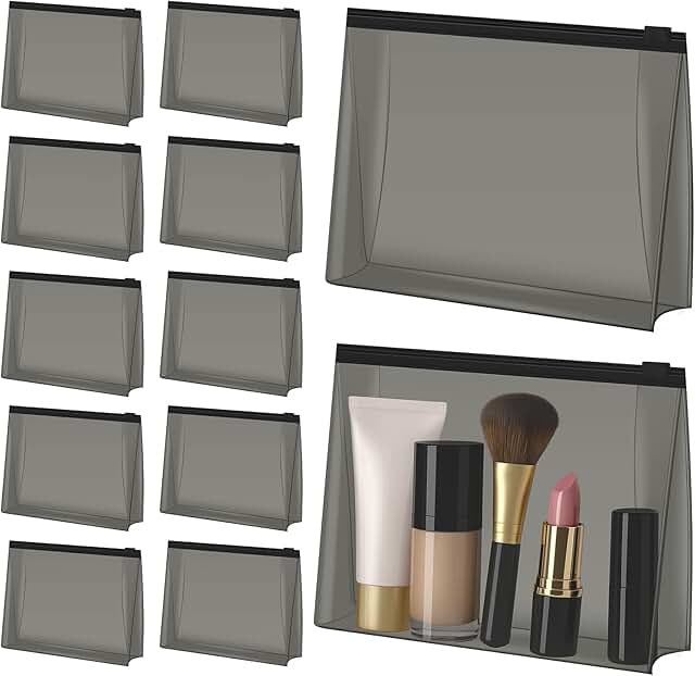 80 Clear Small Travel Makeup and Toiletry Bags