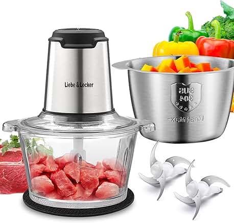 Electric Food and Meat Grinder with 2 Bowls