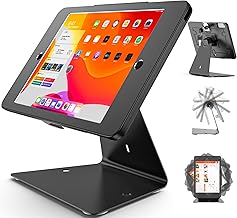 Lightweight Aluminum iPad Kiosk Stand with Lock and Swivel