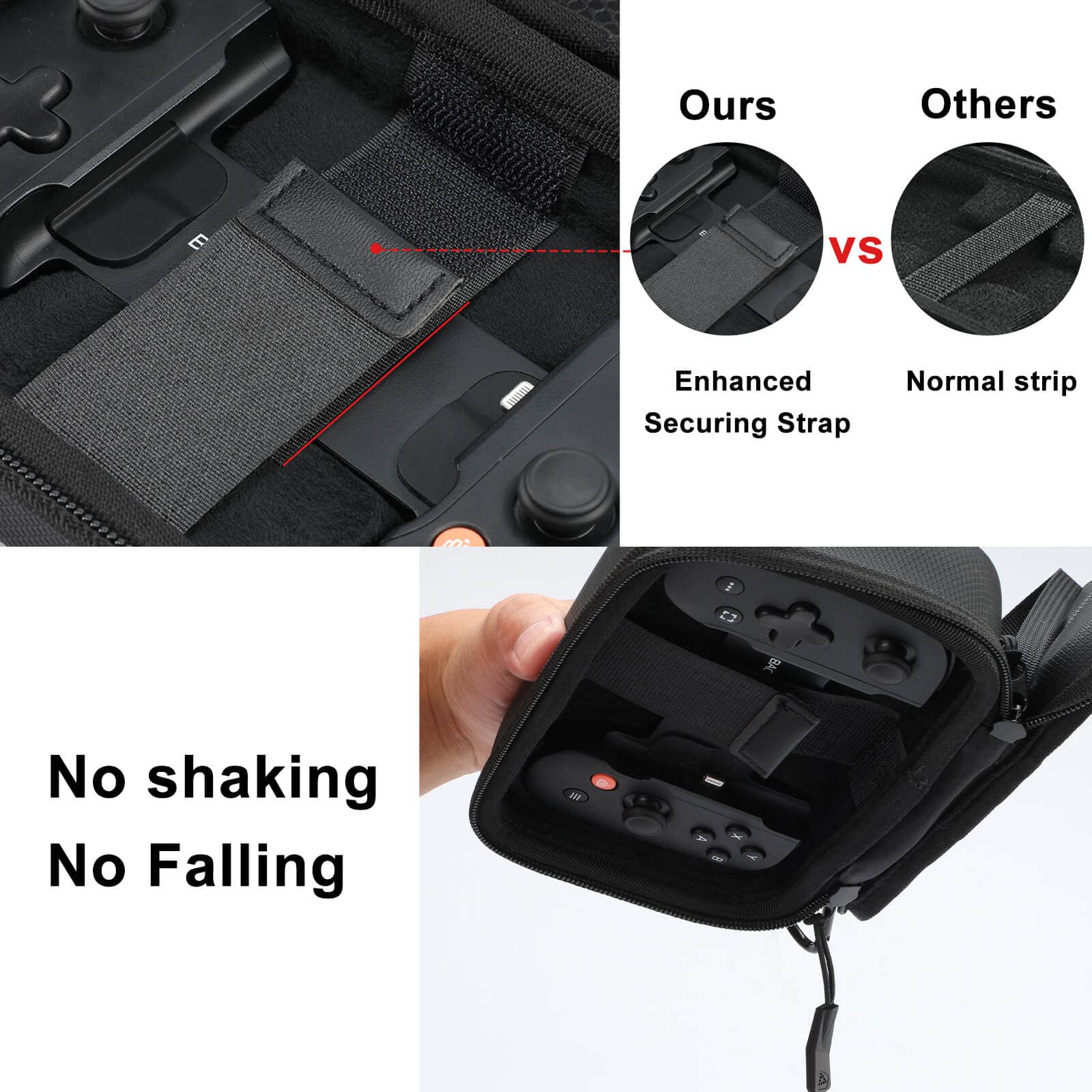 Carrying Case for Backbone One Controller,Portable Travel All Protective,Hard Messenger Bag, Strong Strap,Soft Lining,with Pockets for Accessories Black