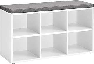 Shoe Storage Bench with Cushioned Seat