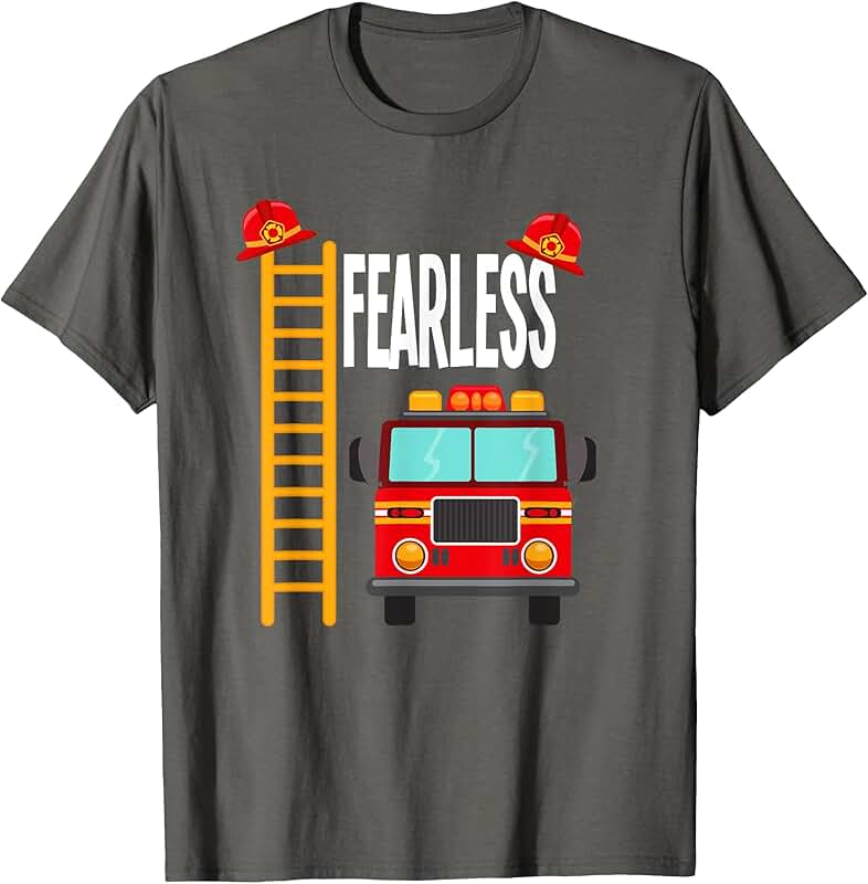 Firefighter Fire Truck Shirt for Kids