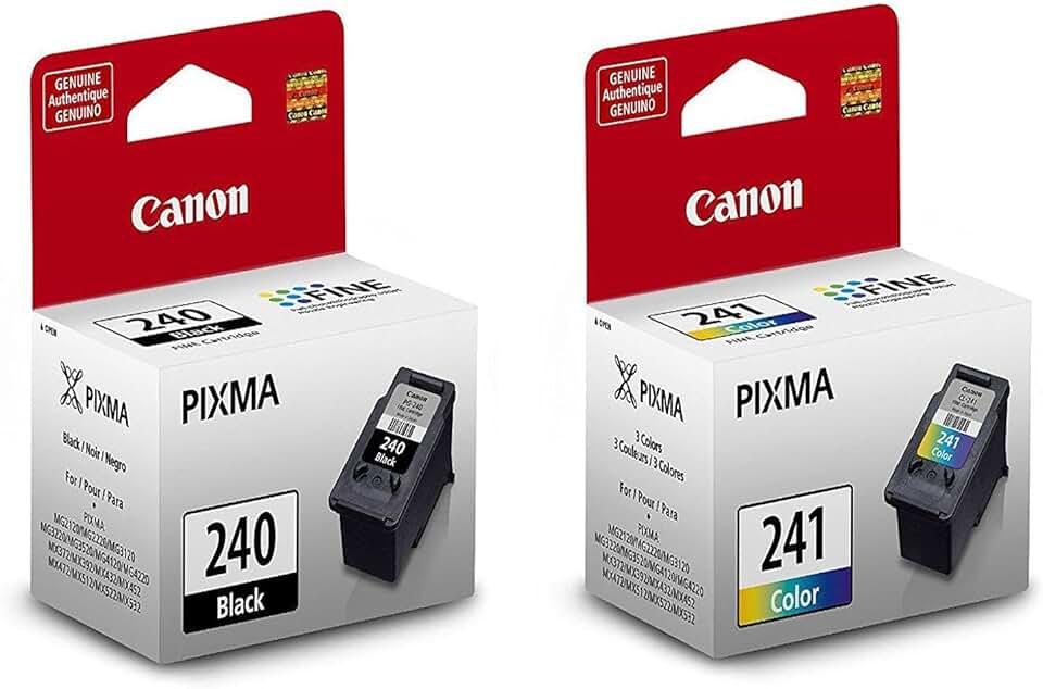Black and color ink cartridges for printers