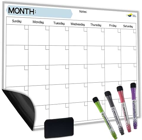 Magnetic Fridge Calendar 17x12" with Markers