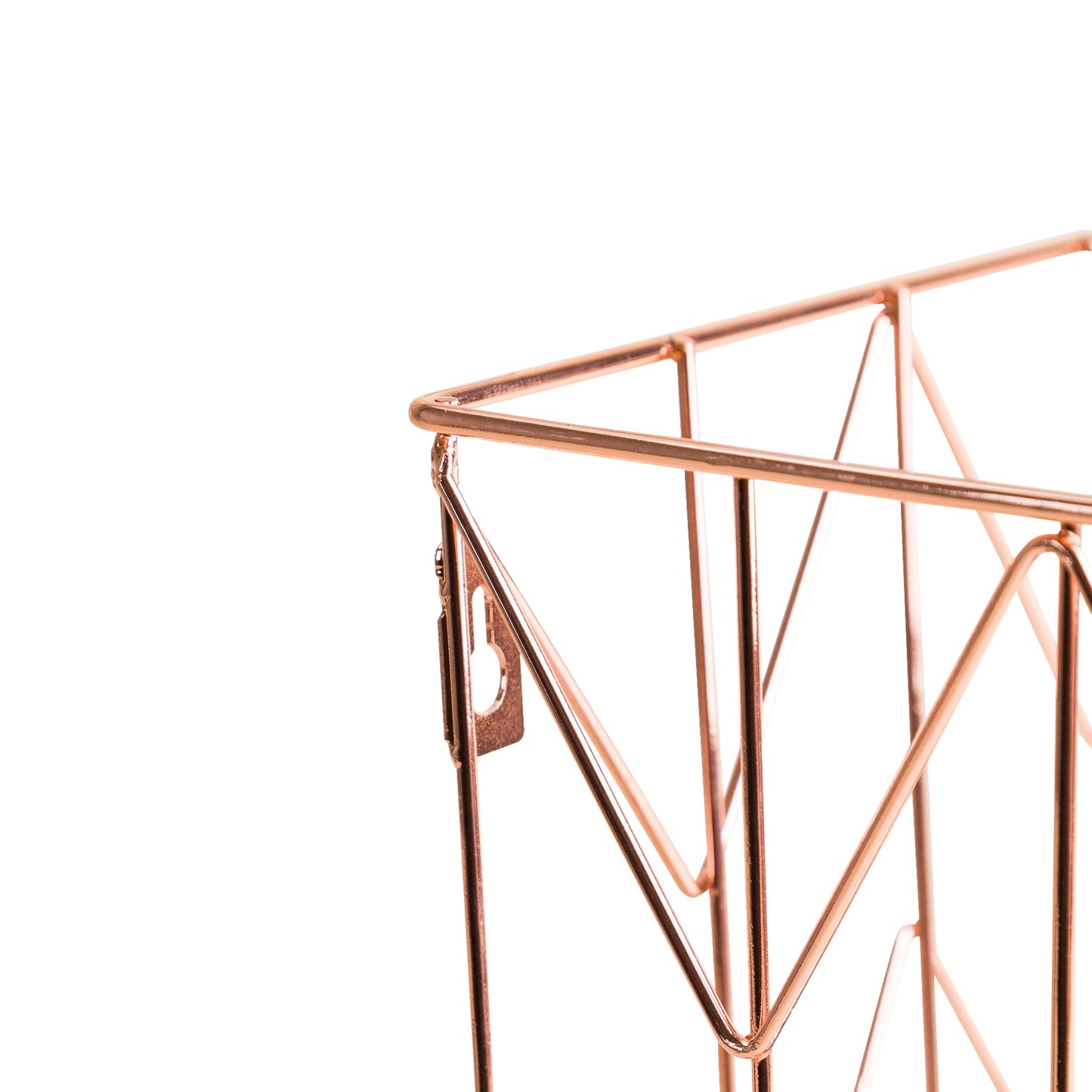 Hanging File Desk Organizer in Rose Gold