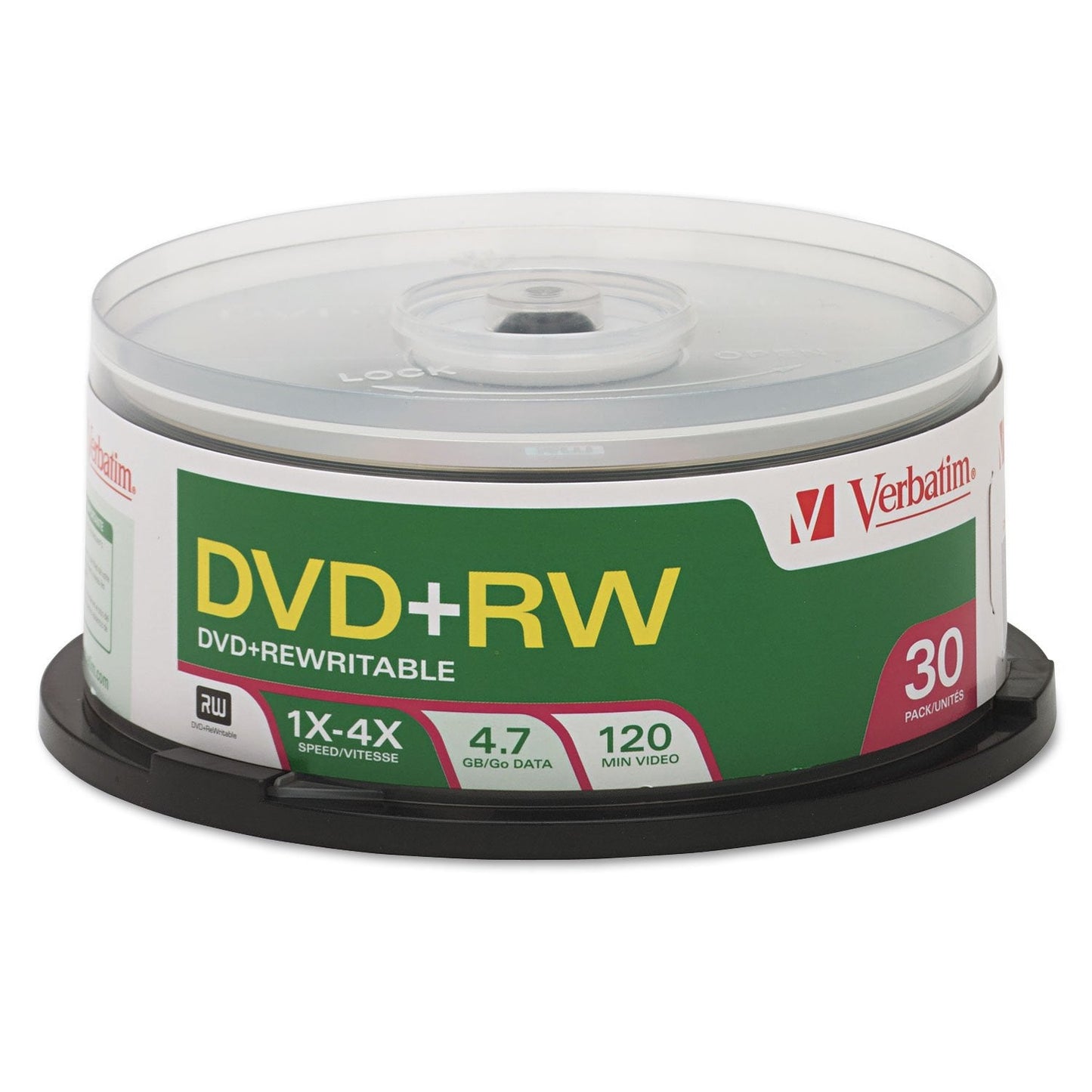 DVD+Rw Discs 4.7Gb 4X Spindle 30/Pack Ver94834