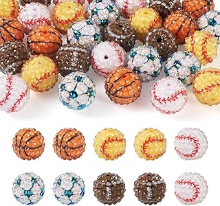 30pcs Rhinestone Bubblegum Beads for Jewelry Making