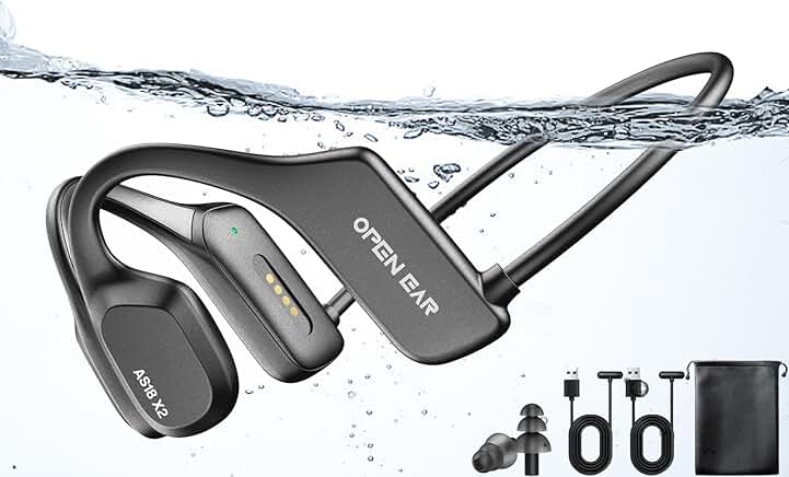 Waterproof Bone Conduction Headphones with 16GB Memory