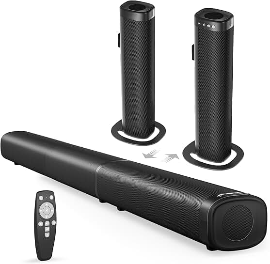 100W Bluetooth Sound Bar with Detachable Speakers