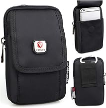 Dual Canvas Phone Holster with Belt Loop and Magnetic Flap
