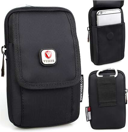 Dual Canvas Phone Holster with Belt Loop and Magnetic Flap