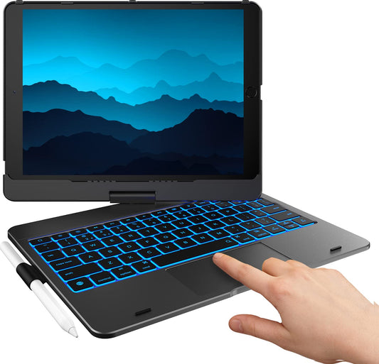 Touch case with keyboard for iPad 9th and 8th generations