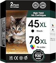 Black and color ink cartridge set for printers