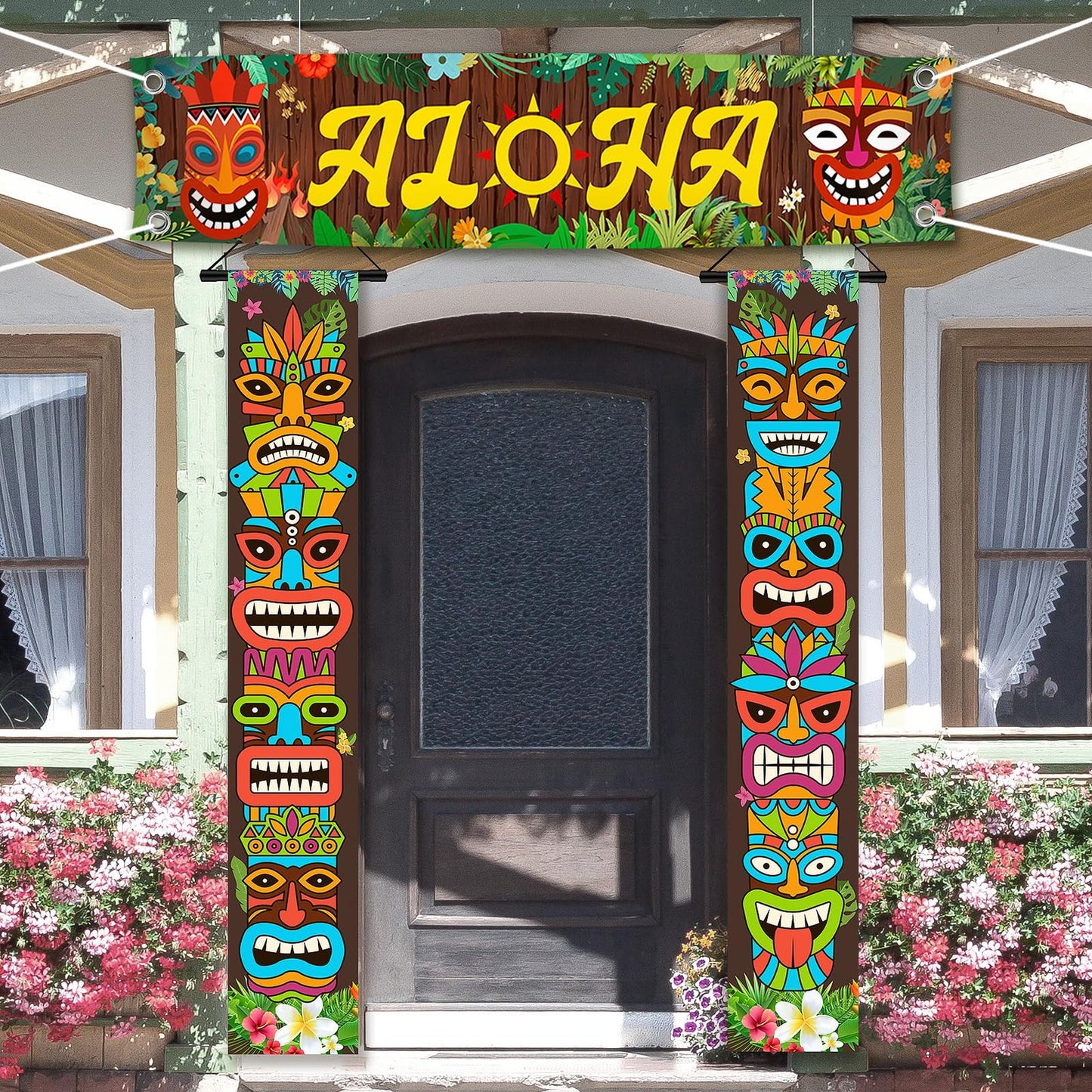 Tiki Aloha Luau Door Banners