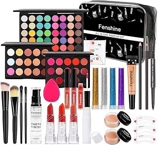 All-in-One Makeup Kit for Women with Eyeshadow, Lipstick, and Brushes