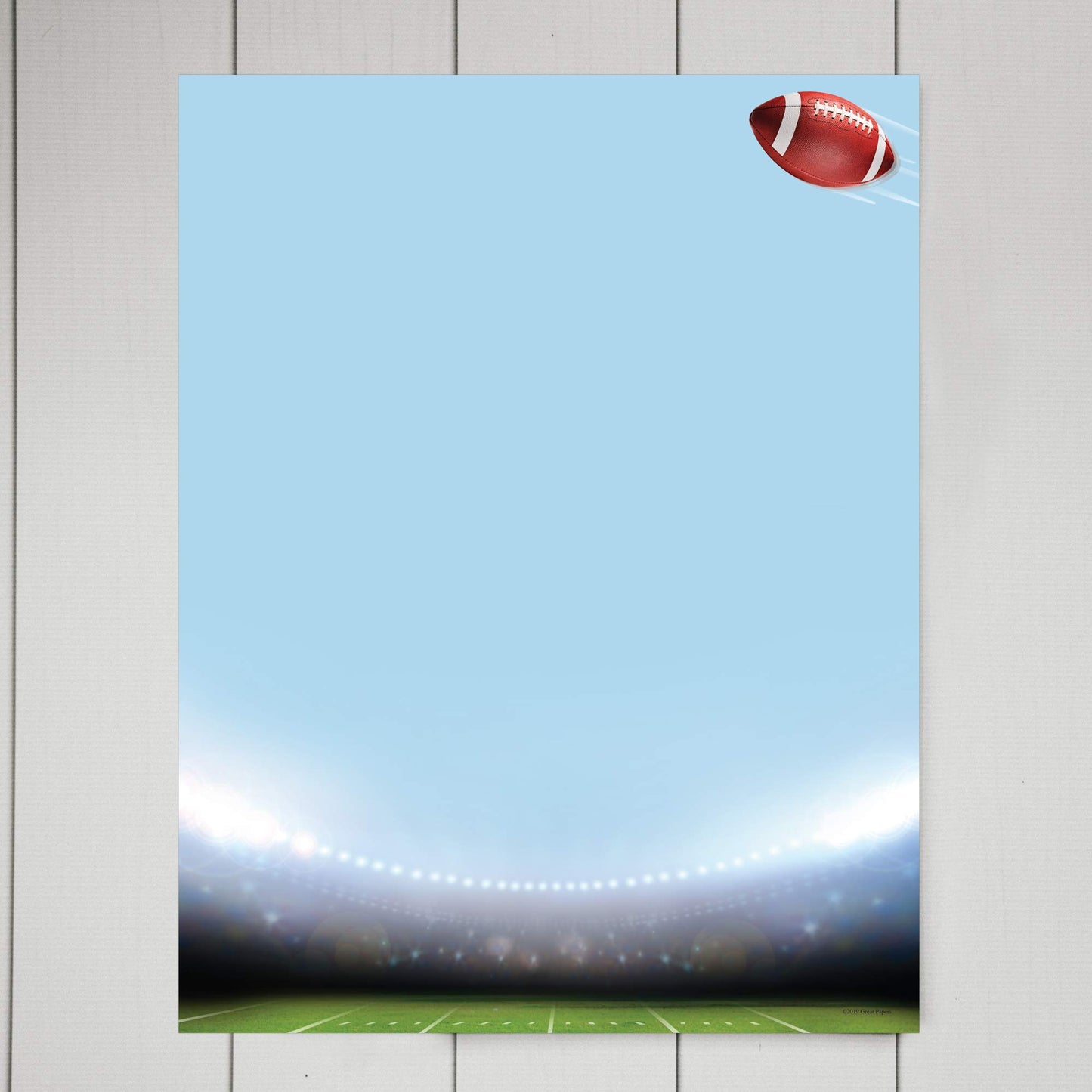 Football-themed letterhead