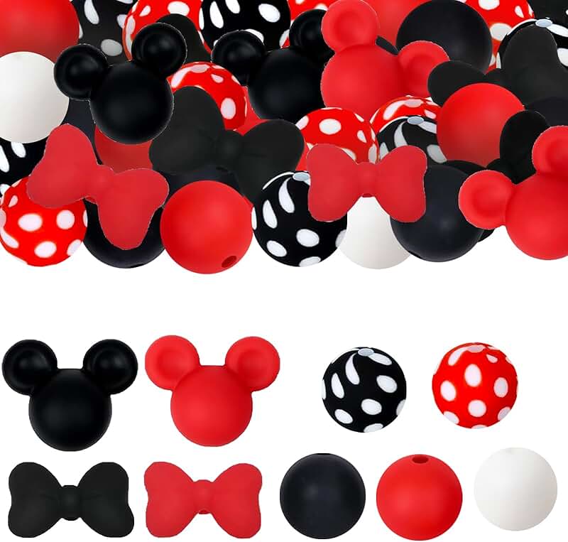 60pcs 15mm Silicone Round Beads for Jewelry and Crafts