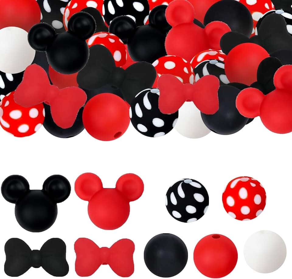 60pcs 15mm Silicone Round Beads for Jewelry and Crafts
