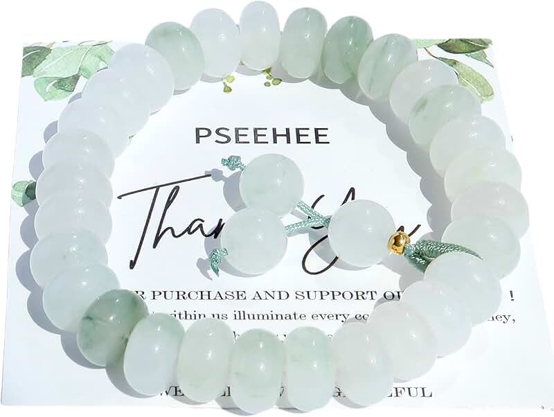 Handmade Jade Beaded Abacus Bracelet for Healing and Gift