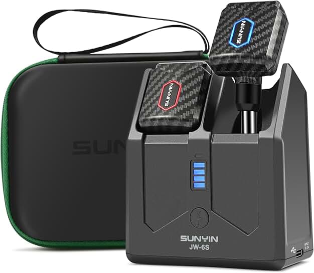 Mini Wireless Guitar System with Charging Case and 4 Channels
