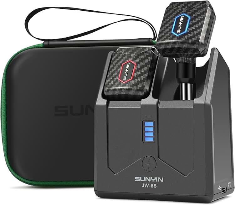 Mini Wireless Guitar System with Charging Case and 4 Channels