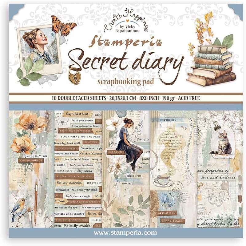 Create Happiness Secret Diary Paper Pad, 10 Sheets
