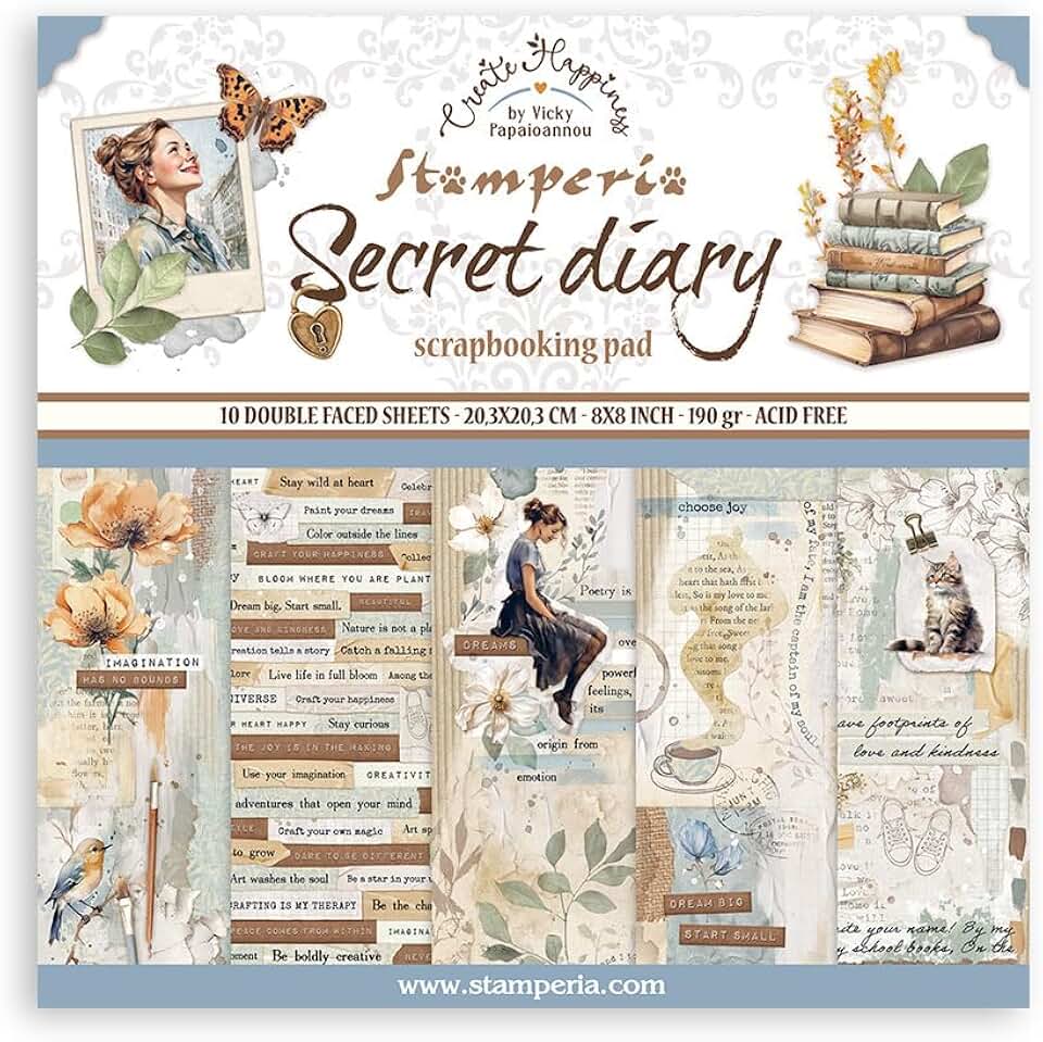 Create Happiness Secret Diary Paper Pad, 10 Sheets